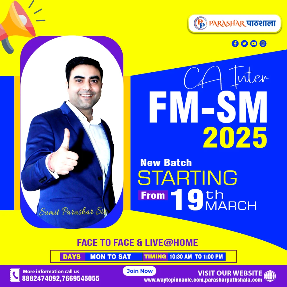 CA Inter FM-SM Online-Live Batch